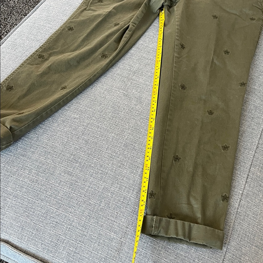 Fun Khaki Green Pants with Embroidered Stars!!! - Picture 12 of 12